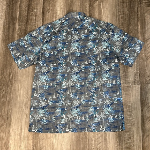 Scully Farthest Point Hawaiian Sailboats Short Sleeve Button Down Shirt - XL - Picture 3 of 6